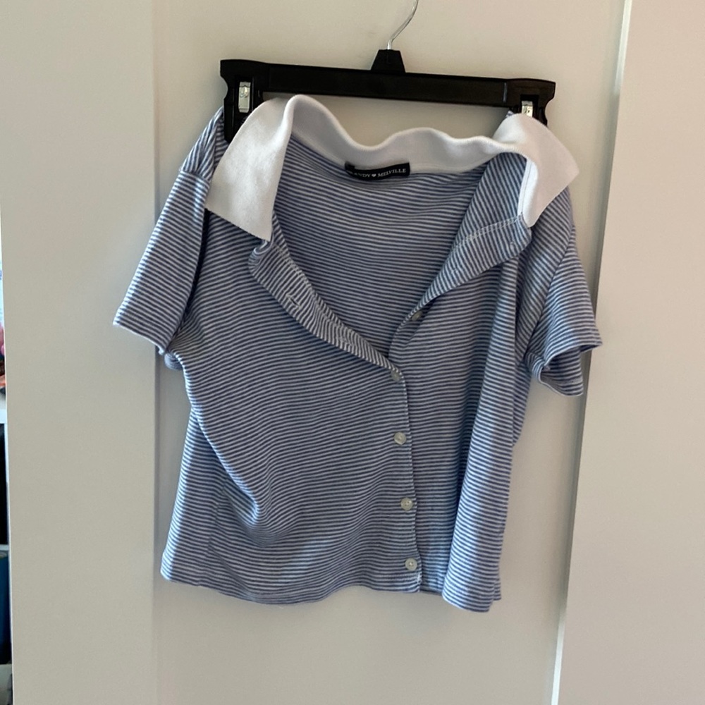 Brandy Melville striped collared shirt